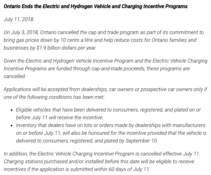 Ontario Electric Car Charging Rebate